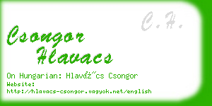 csongor hlavacs business card
